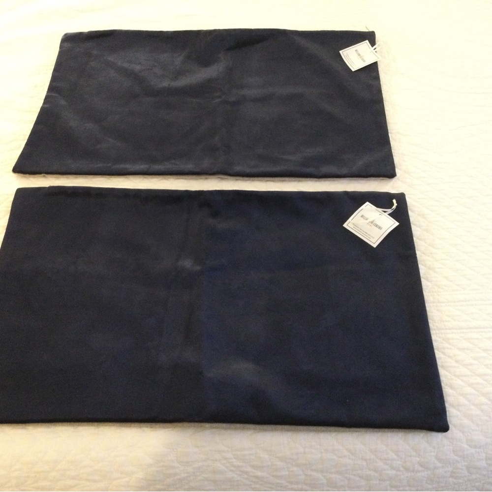 Williams Sonoma Navy Velvet Pillow Shams